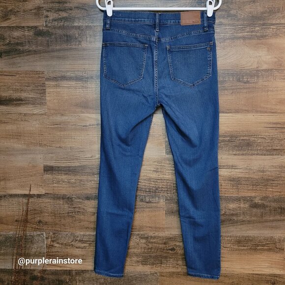 Madewell Jeans Sz 30 Roadtripper Skinny Mid Rise Orson Wash H5804 Stretch Denim - Picture 2 of 12